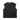 Rib Tank Top Black with a brand label on the back against a white background