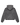 Gray hoodie with a brand logo on the back against a white background